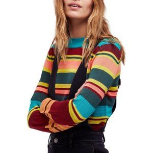 Free People Women's Medium Show Off Your Stripes Sweater